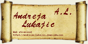 Andreja Lukajić vizit kartica